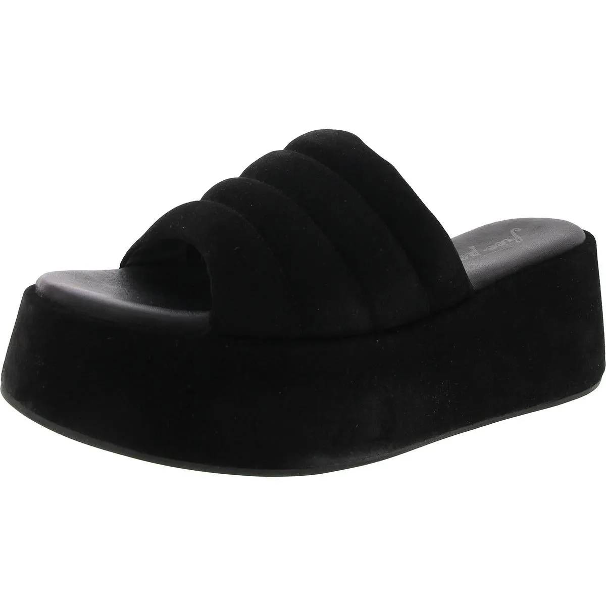 0004048487 Womens Quilted Leather Platform Sandals