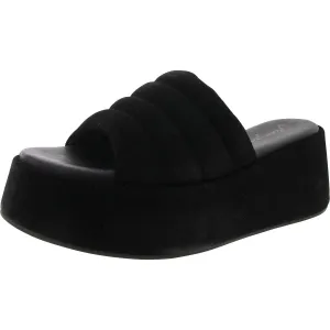 0004048487 Womens Quilted Leather Platform Sandals