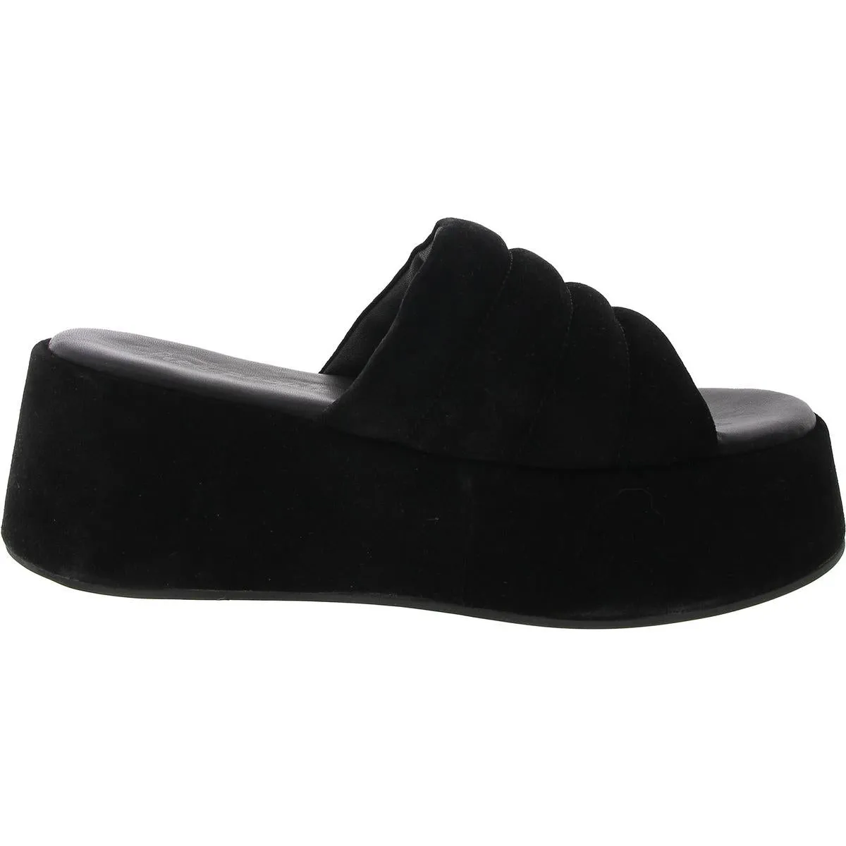 0004048487 Womens Quilted Leather Platform Sandals