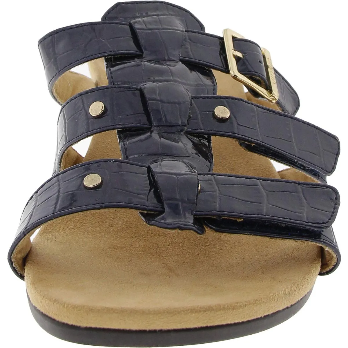 381 Radia Womens Open Toe Slip On Wedge Sandals