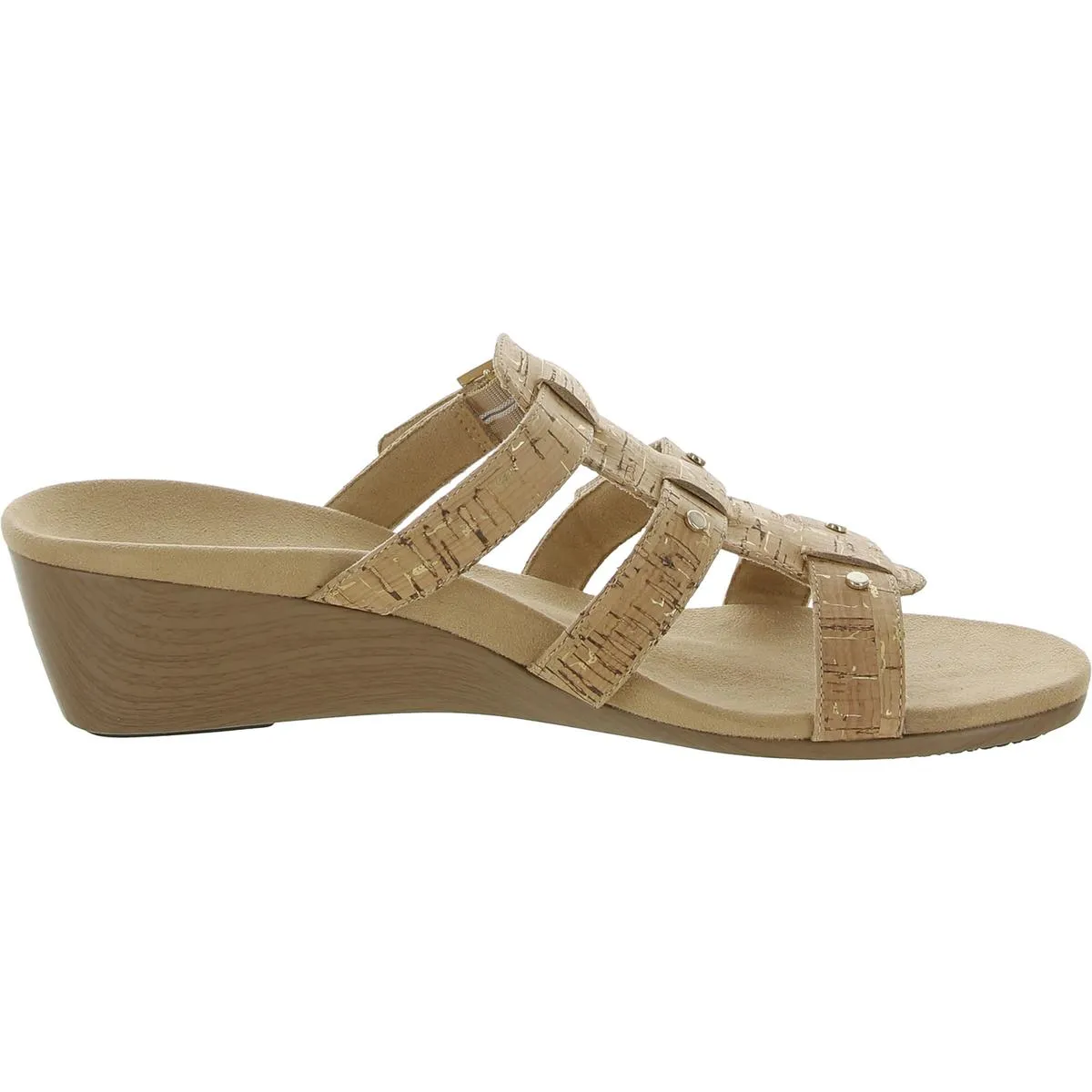 381 Radia Womens Open Toe Slip On Wedge Sandals