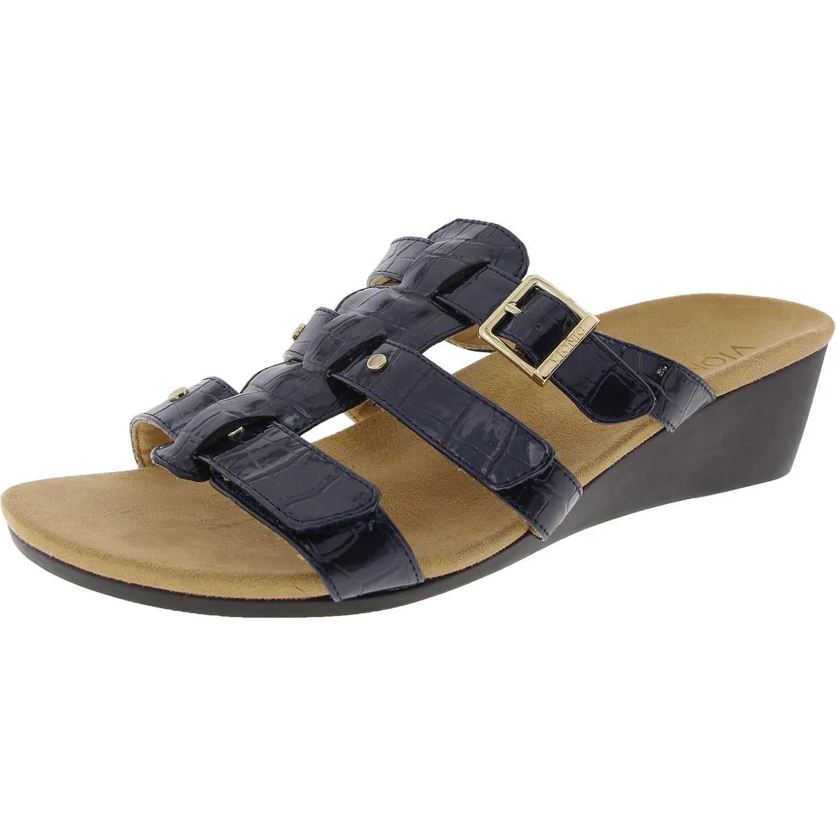 381 Radia Womens Open Toe Slip On Wedge Sandals