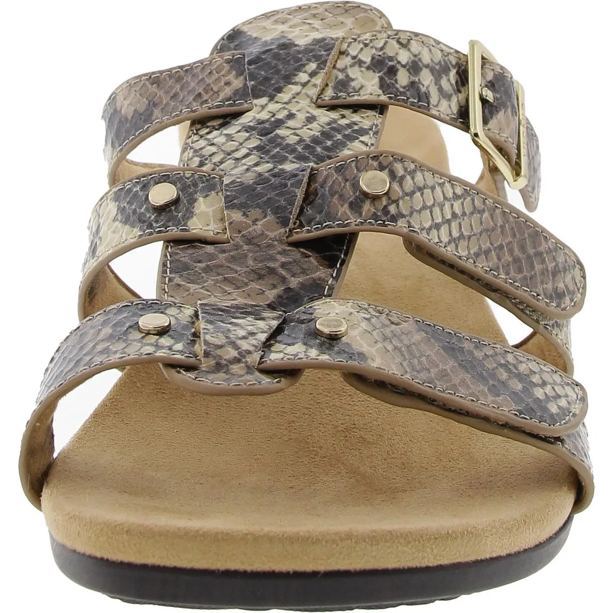 381 Radia Womens Open Toe Slip On Wedge Sandals