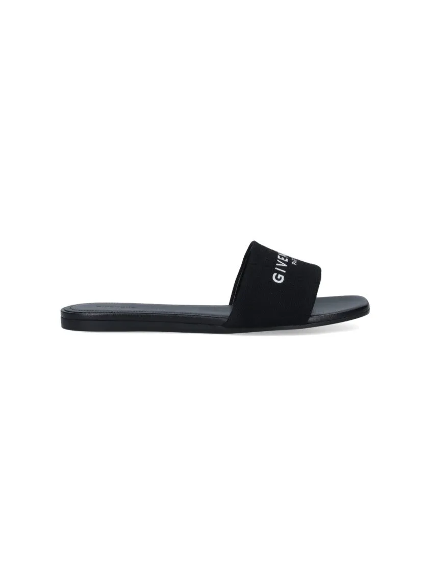 4G" Slide Sandals  Black