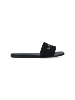 4G" Slide Sandals  Black