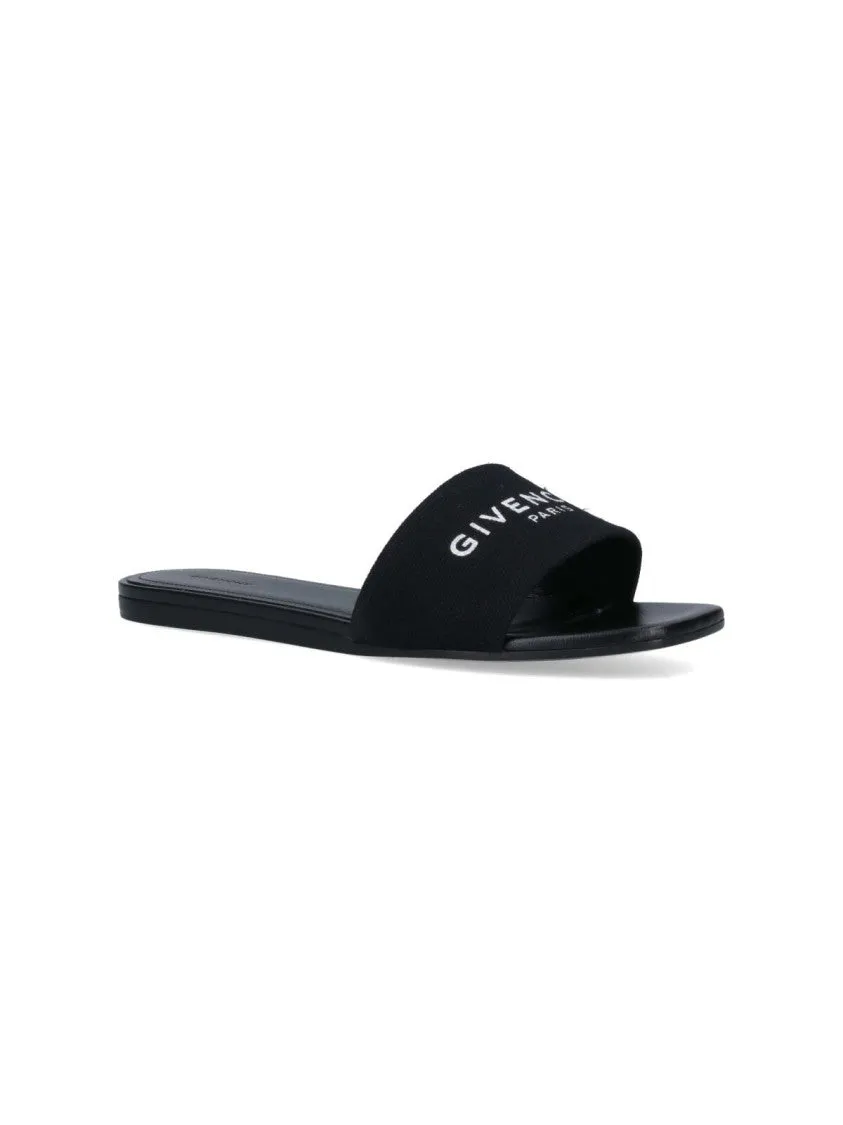 4G" Slide Sandals  Black