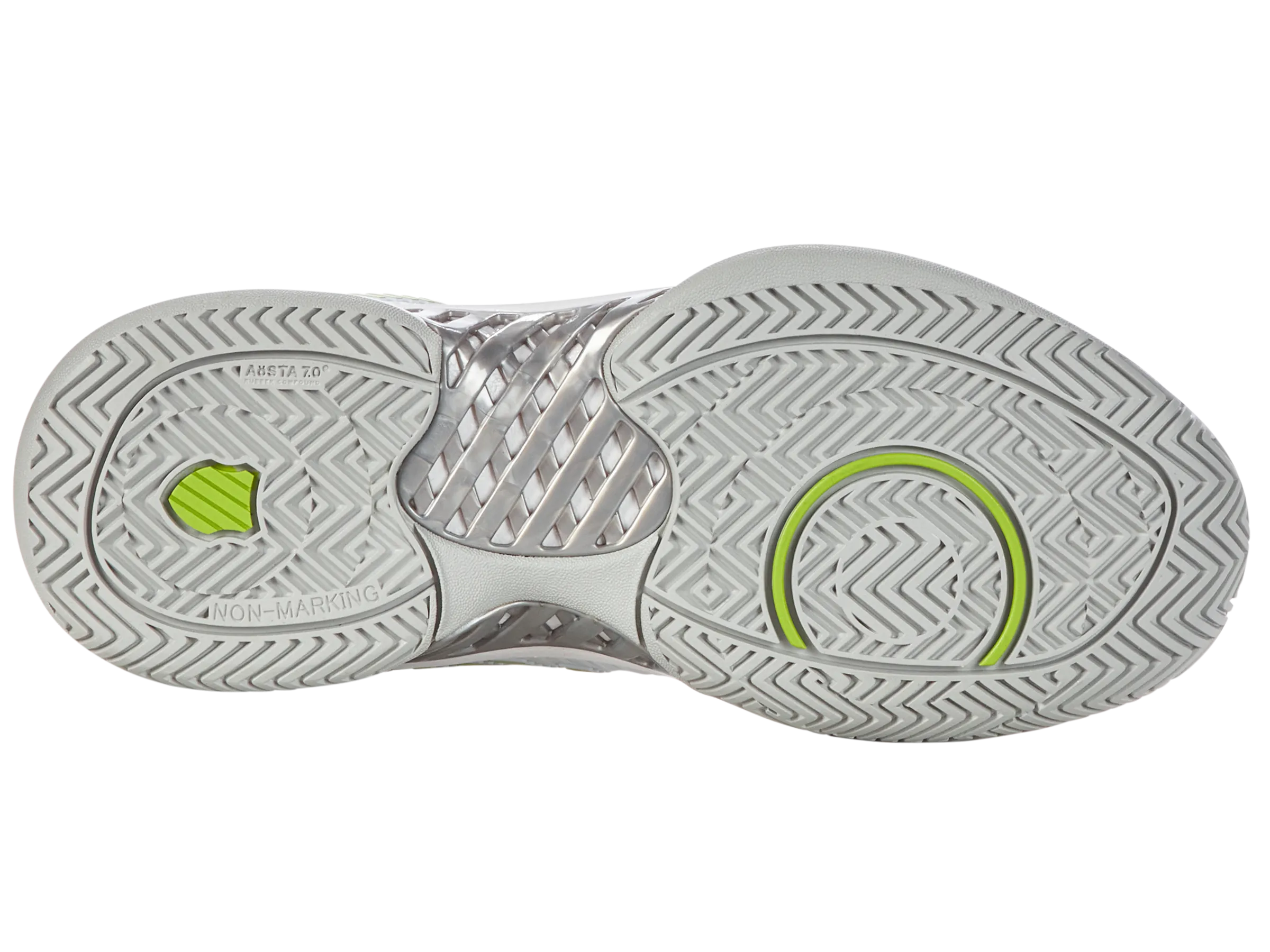 96613-956-M | HYPERCOURT EXPRESS 2 | WHITE/GRAY VIOLET/LIME GREEN