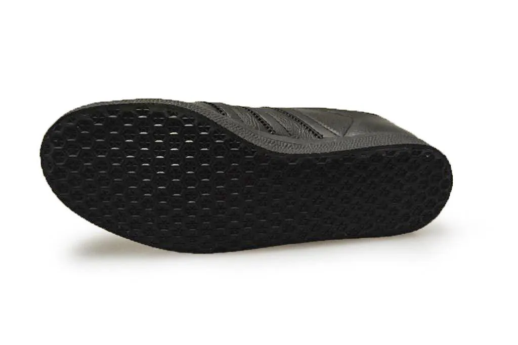 Adidas Gazelle Triple Black Leather Running Trainers BB5497 Unisex