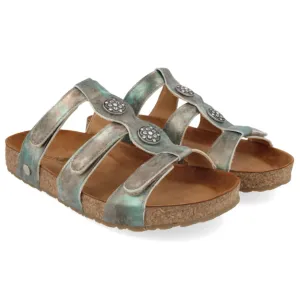 Adjustable Slide Alice Sandal In Lime