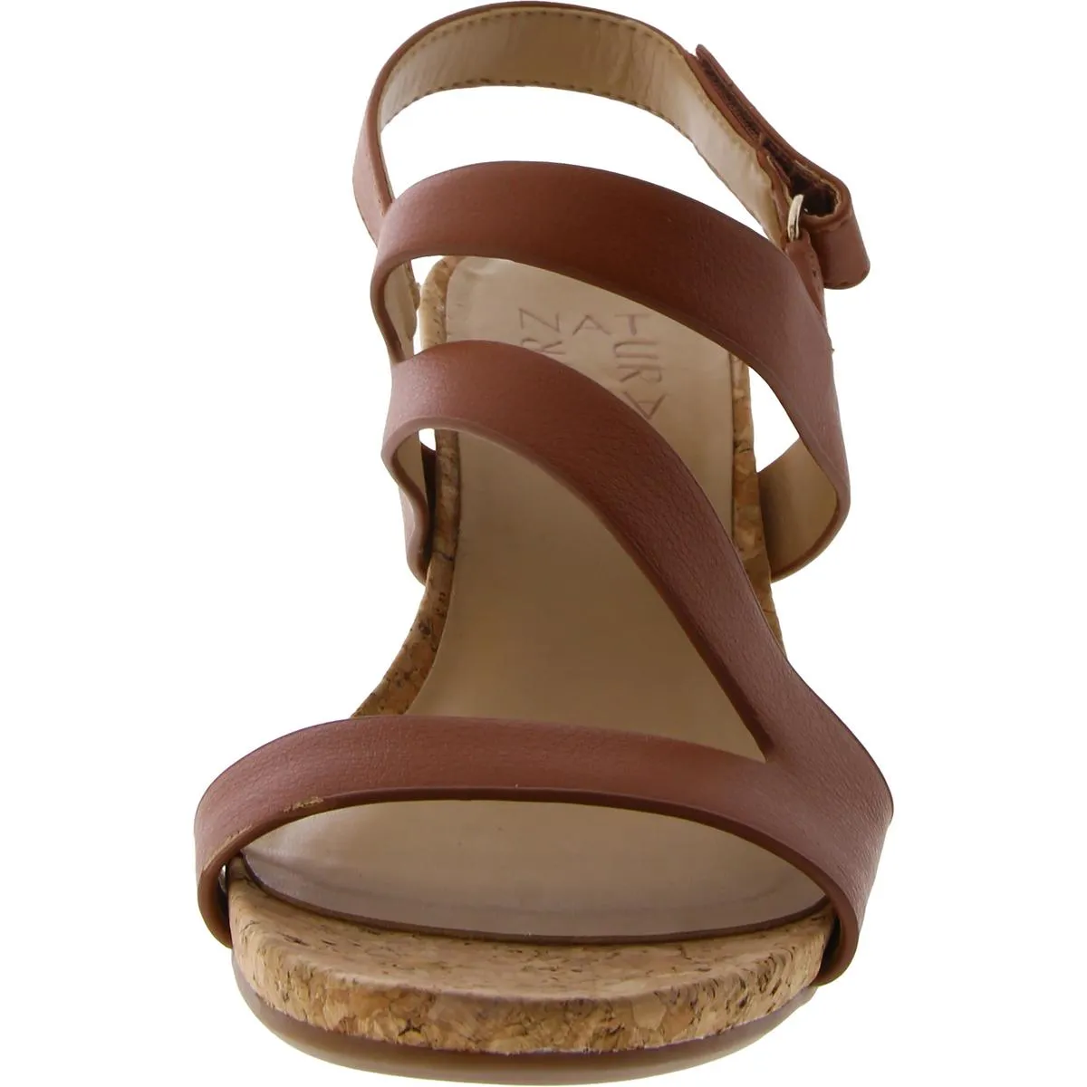 ADRIA Womens Faux Leather Strappy Wedge Sandals