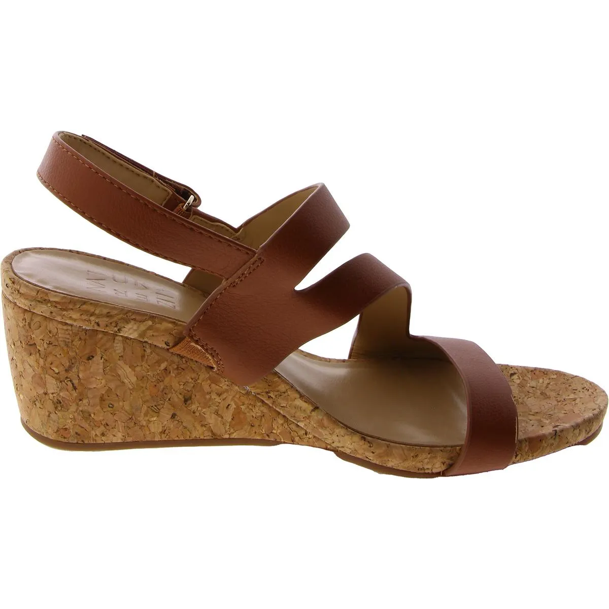 ADRIA Womens Faux Leather Strappy Wedge Sandals