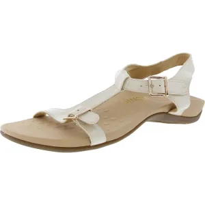 Adriane Womens Patent Slingback T-Strap Sandals