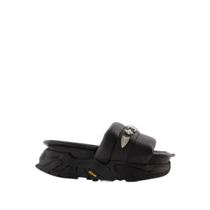 Aj1315 Sandals - Leather - Black