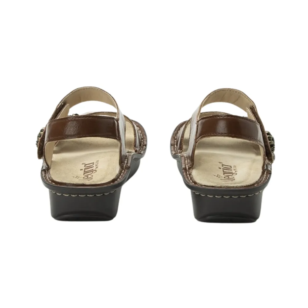 Alegria Vienna Marrone Leather Sandal (Women's)
