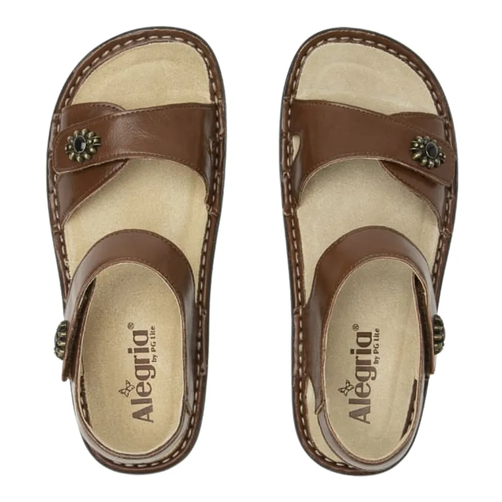 Alegria Vienna Marrone Leather Sandal (Women's)