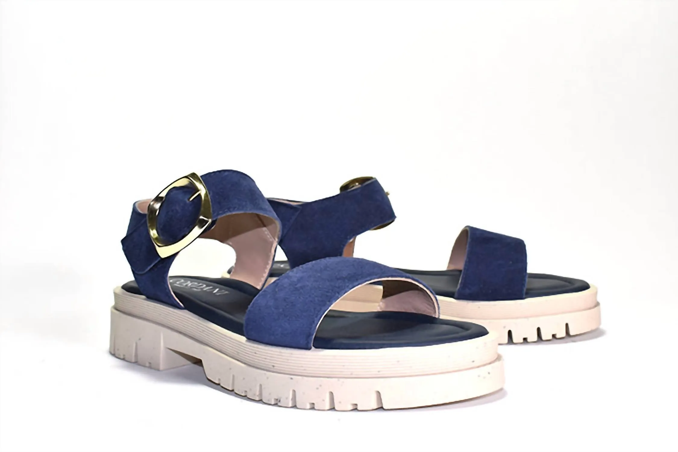 Alessia 2 Sandals In Navy Suede