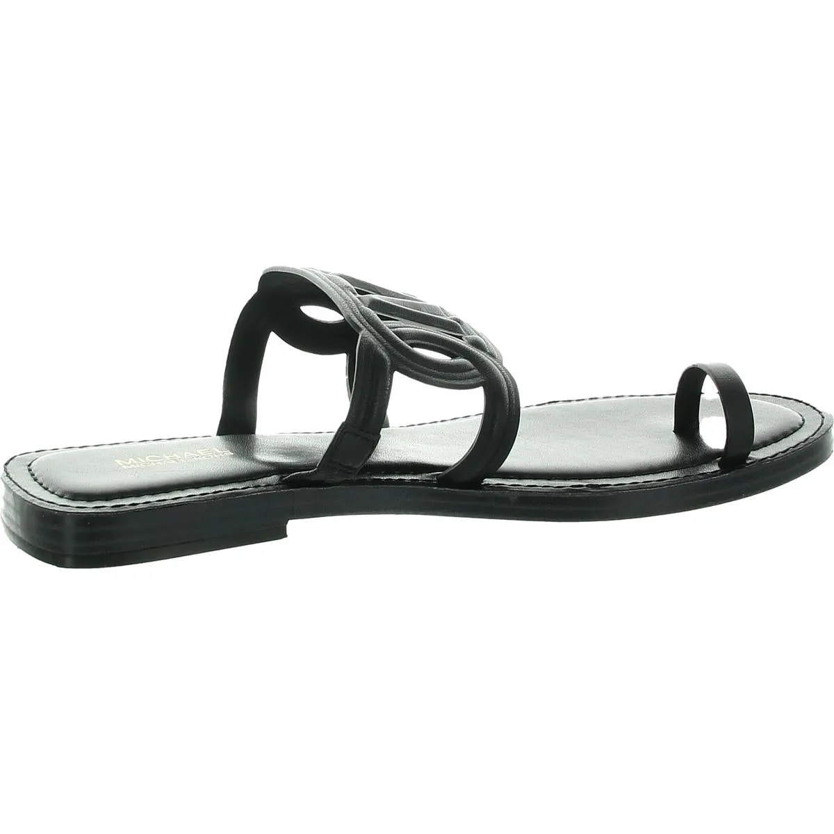 Alma Womens Leather Toe-Loop Slide Sandals