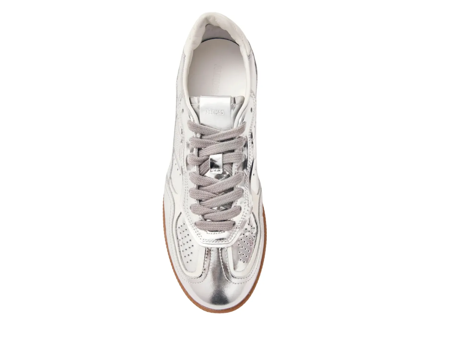Alohas: TB.490 Rife Shimmer Silver Cream Leather Sneakers