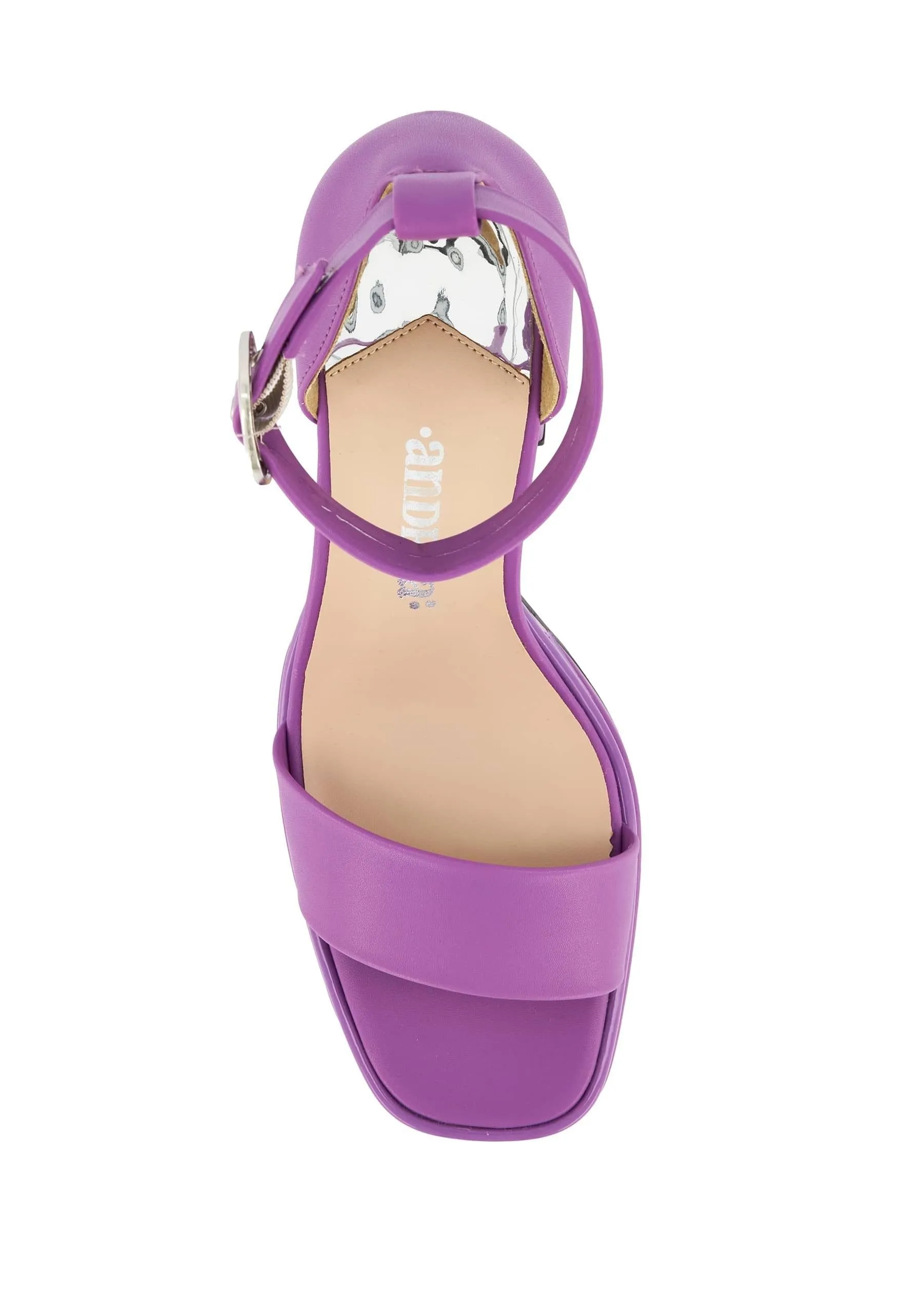 Andrea Ankle Strap Sandal With Round Buckle