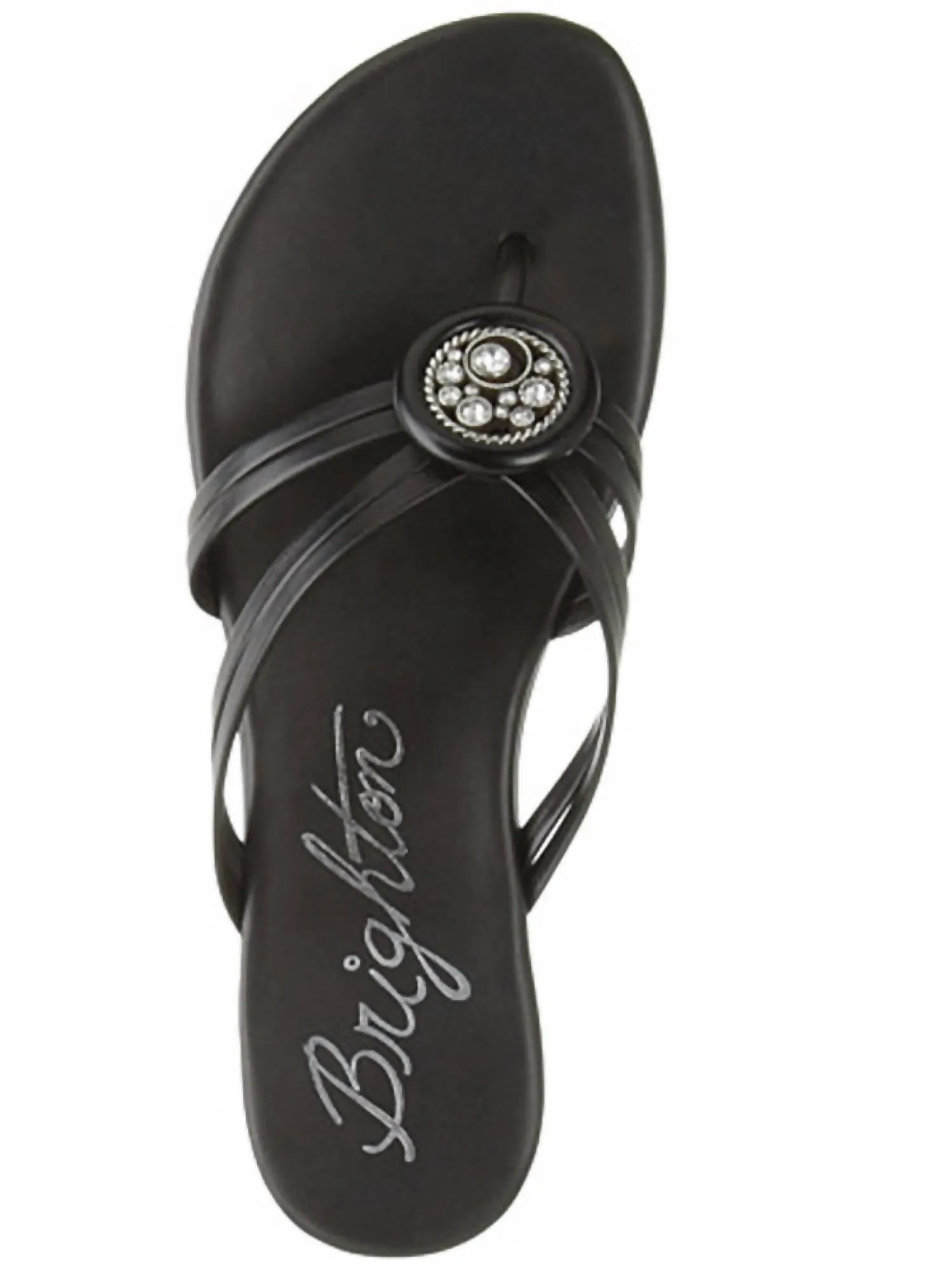 Aretha Black Leather Sandal