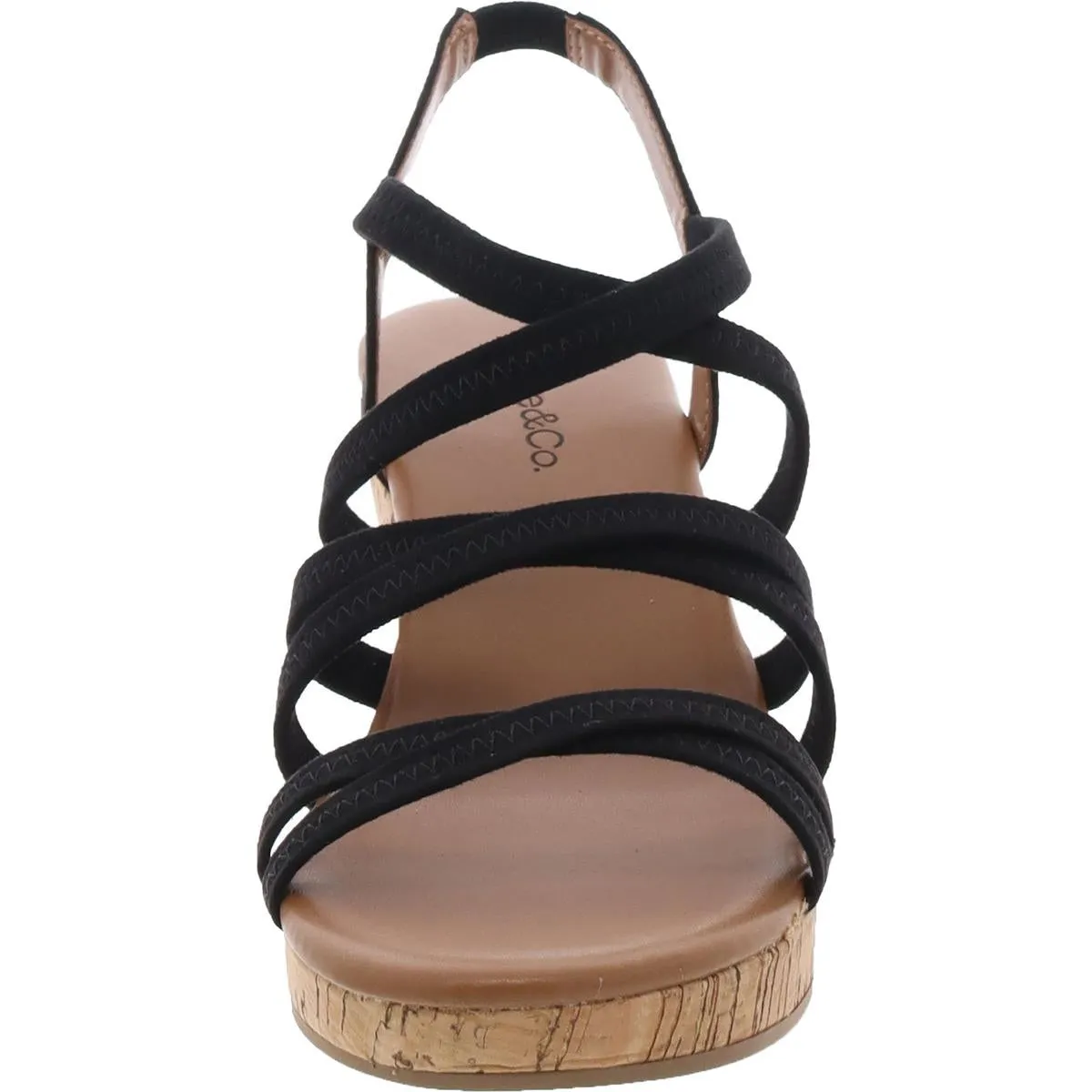 Arloo Womens Strappy Canvas Wedge Sandals