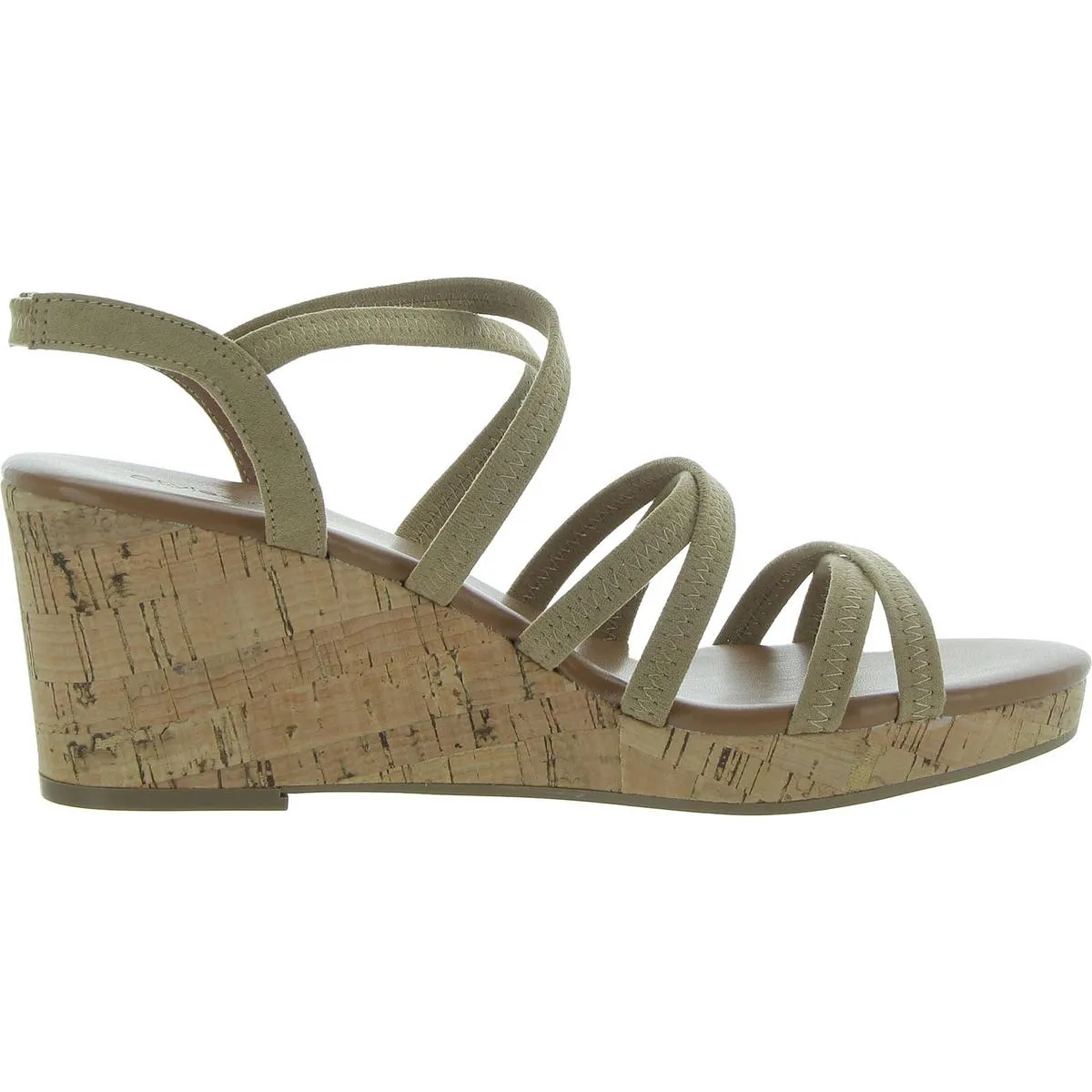Arloo Womens Strappy Canvas Wedge Sandals