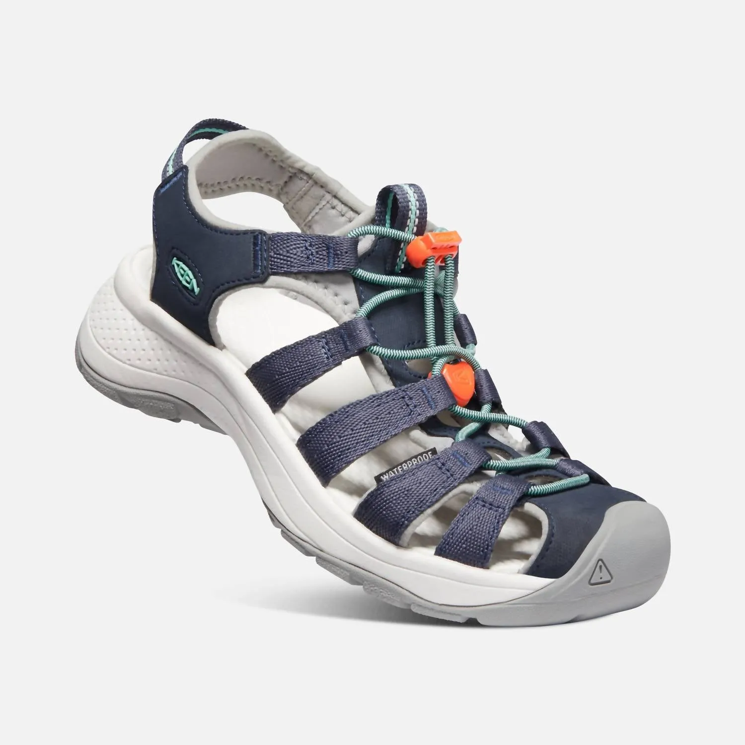 Astoria West Fisherwoman Sandal In Navy / Beveled Glass