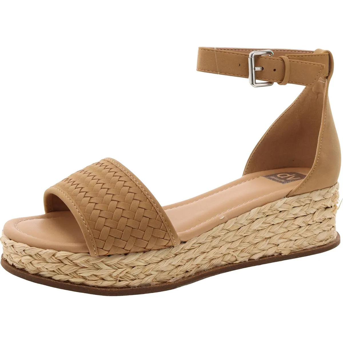 Baker Womens Faux Leather Platform Espadrilles