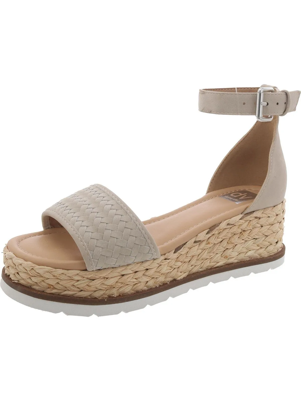 Baker Womens Faux Leather Platform Espadrilles