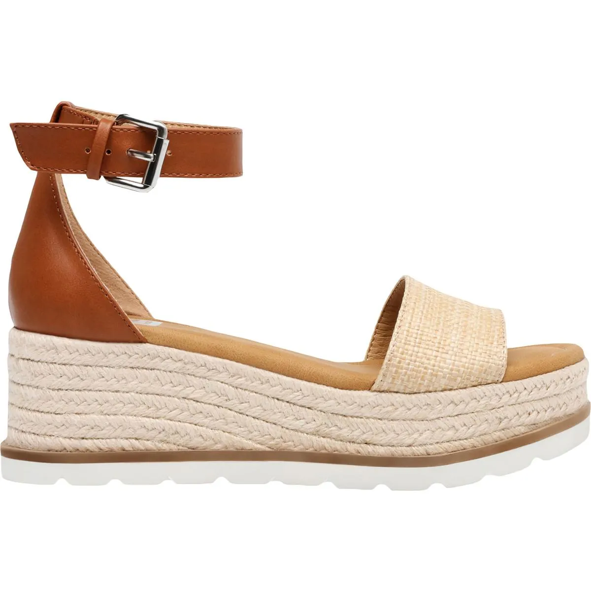 Baker Womens Faux Leather Platform Espadrilles
