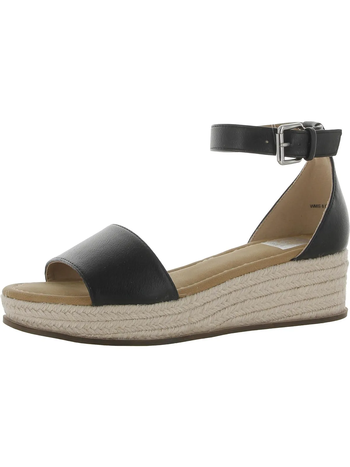 Baker Womens Faux Leather Platform Espadrilles