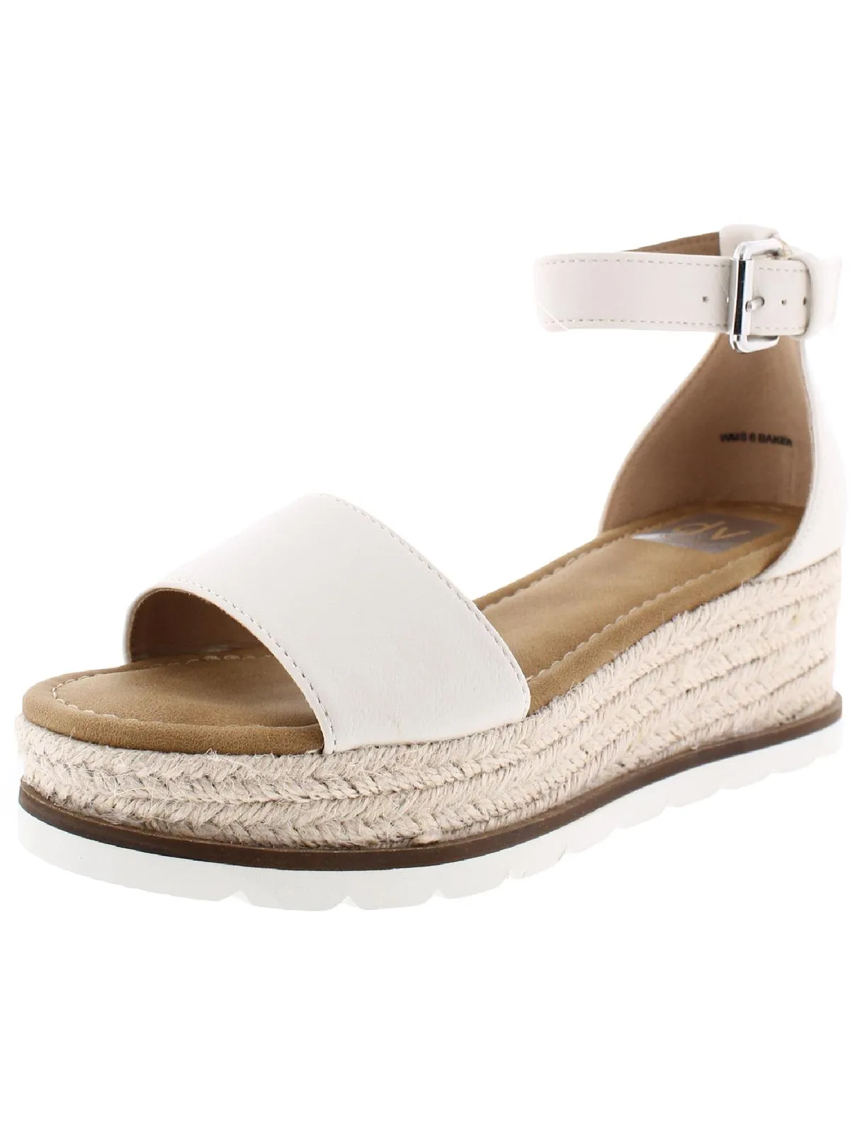 Baker Womens Faux Leather Platform Espadrilles