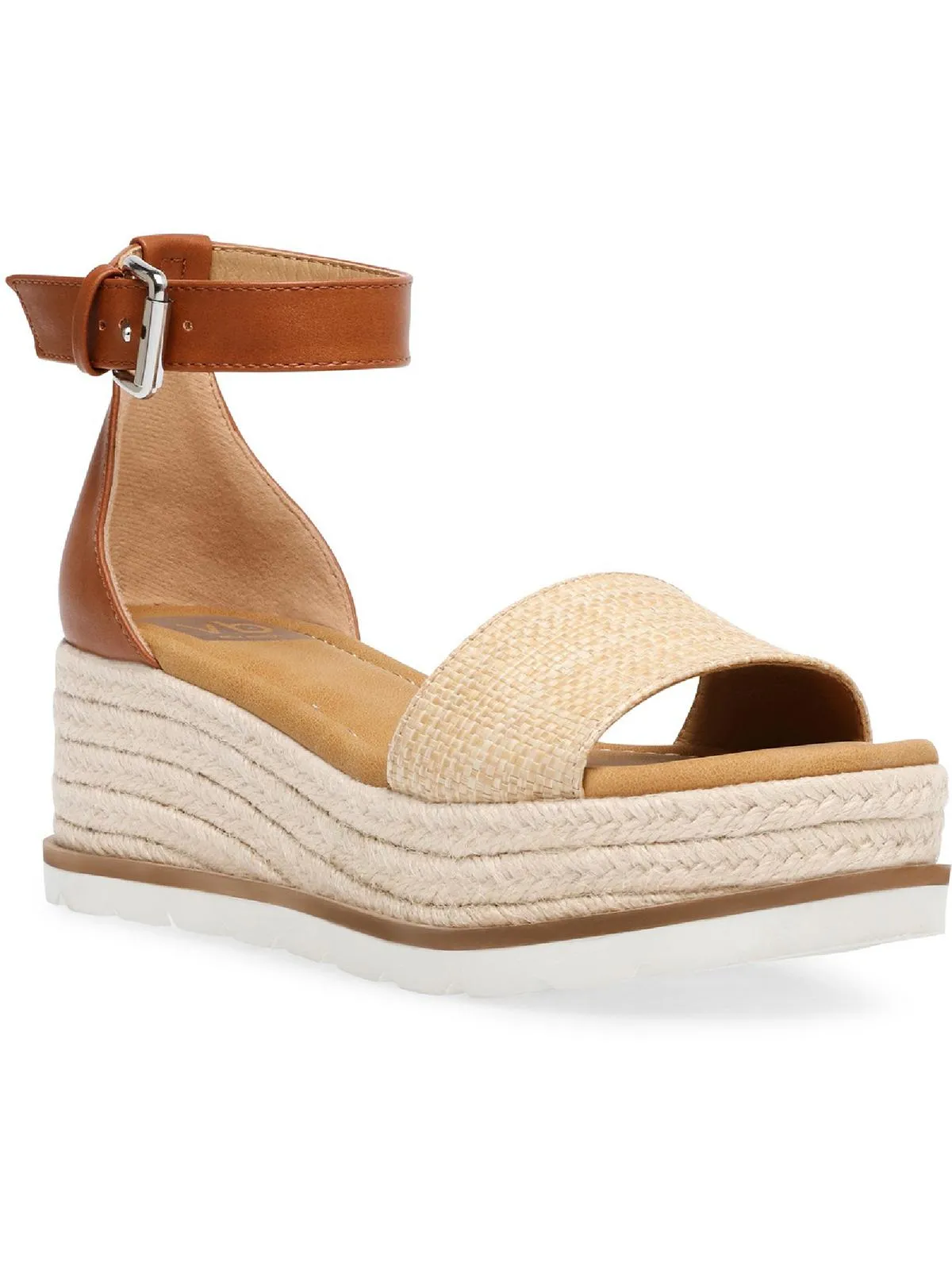 Baker Womens Faux Leather Platform Espadrilles