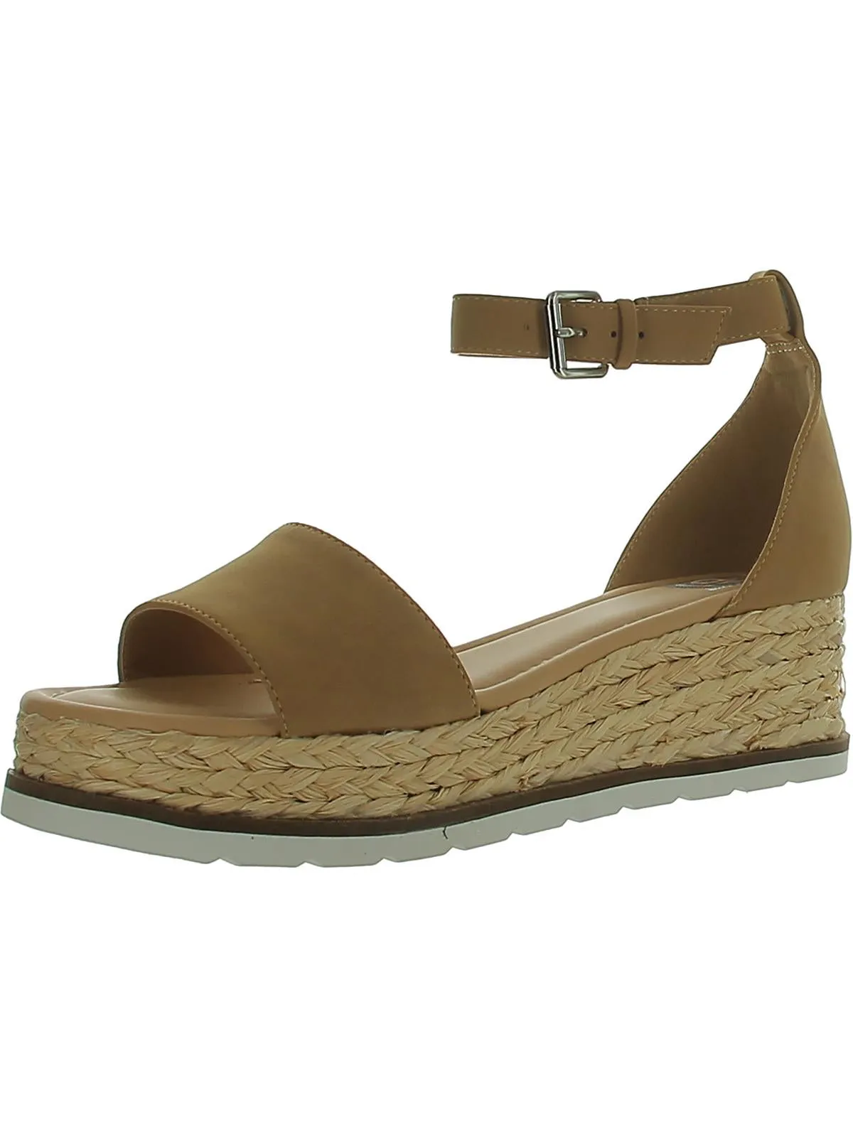 Baker Womens Faux Leather Platform Espadrilles