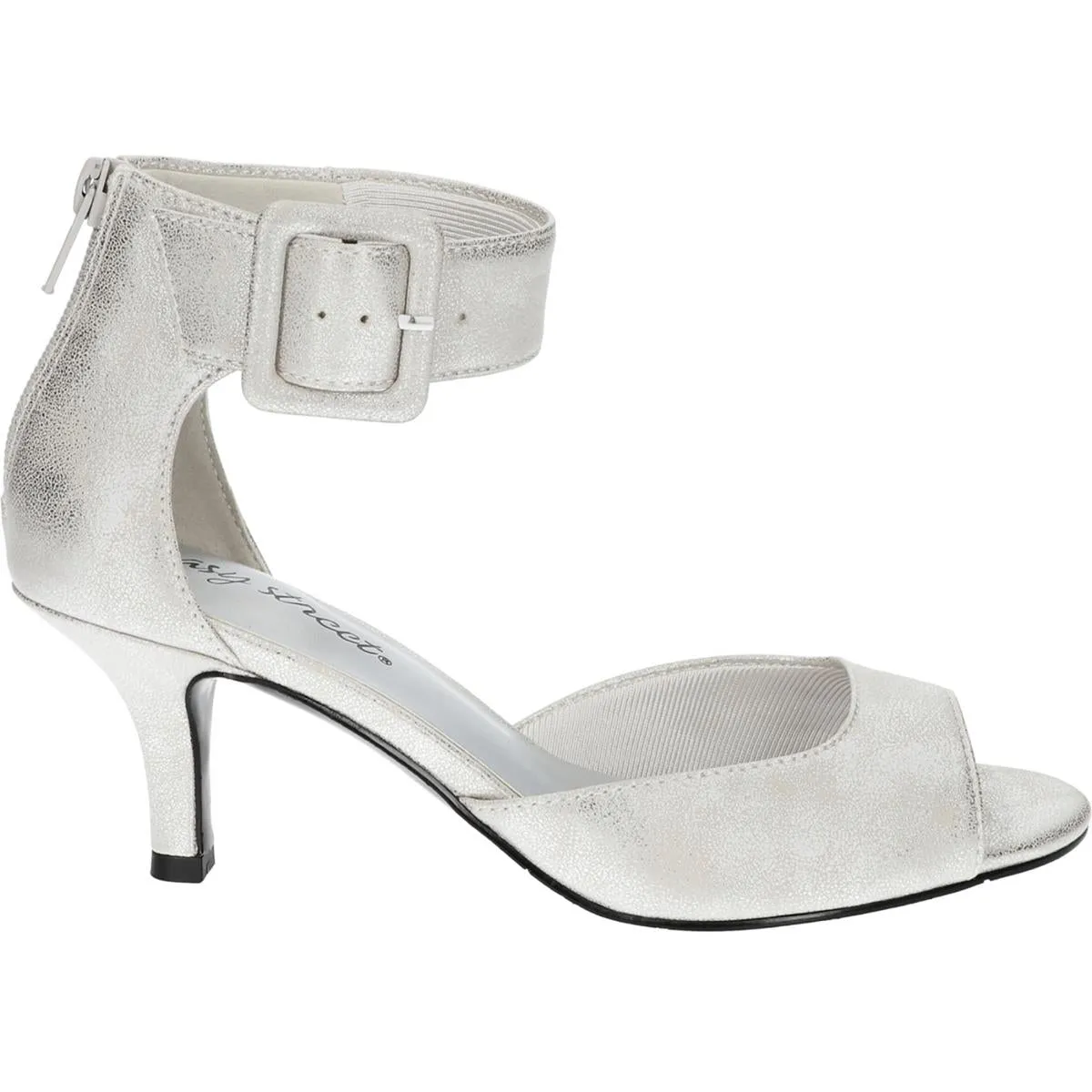 Baloo Womens Metallic Ankle Strap Heels