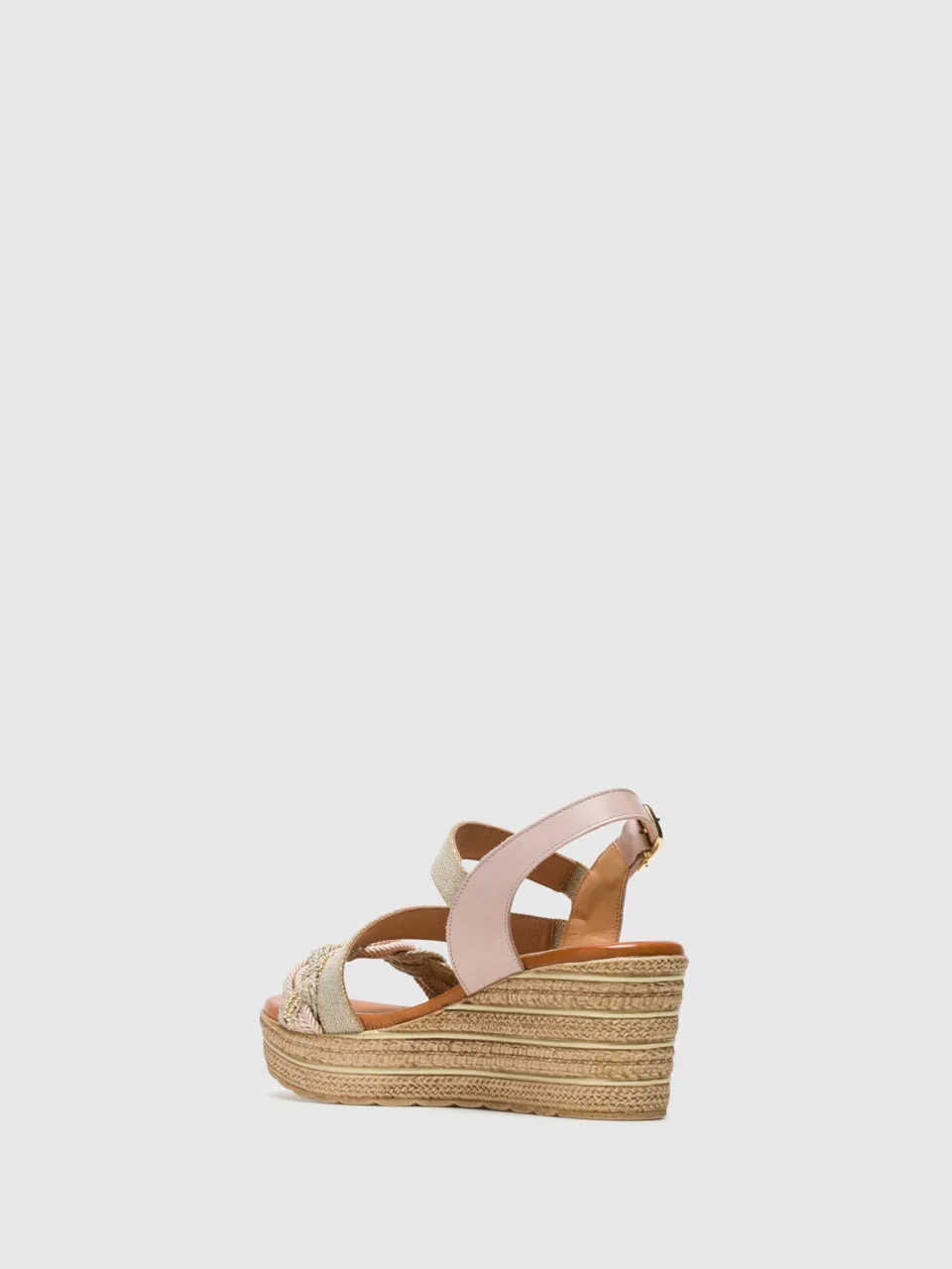 Beige Buckle Sandals