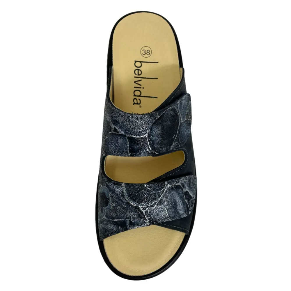 Belvida Portina Shoresh Navy Nubuck Sandal (Women's)
