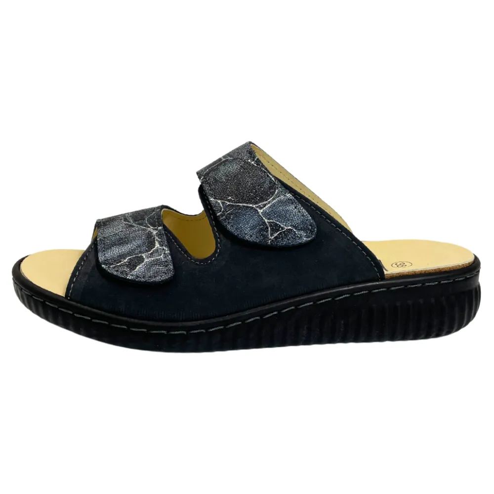 Belvida Portina Shoresh Navy Nubuck Sandal (Women's)