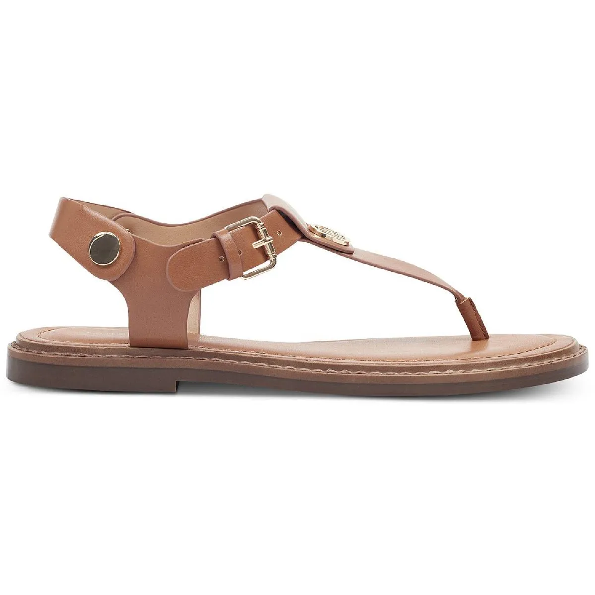 Bennia Womens Faux Leather Sling Back Thong Sandals