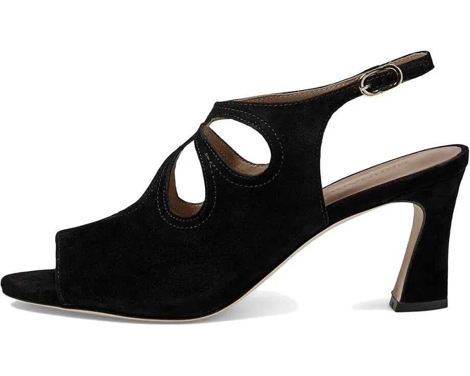 Bernardo Nili Sandals Women's US 7.5 Black Suede Leather Cutout Slingback KHD002
