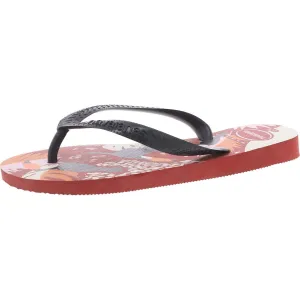 BHFO Womens Animal Print Manmade Flip-Flops
