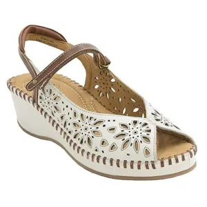 Biza Ivy White Wedge Sandal (Women's)