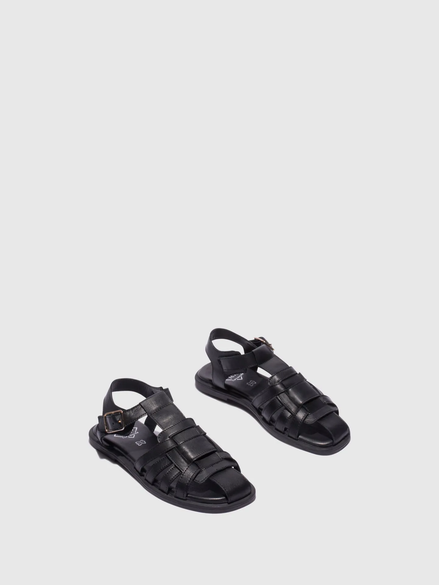 Black Ankle Strap Sandals