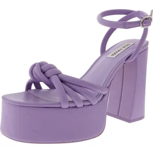 Bonnie Womens Adjustable Faux Leather Platform Sandals