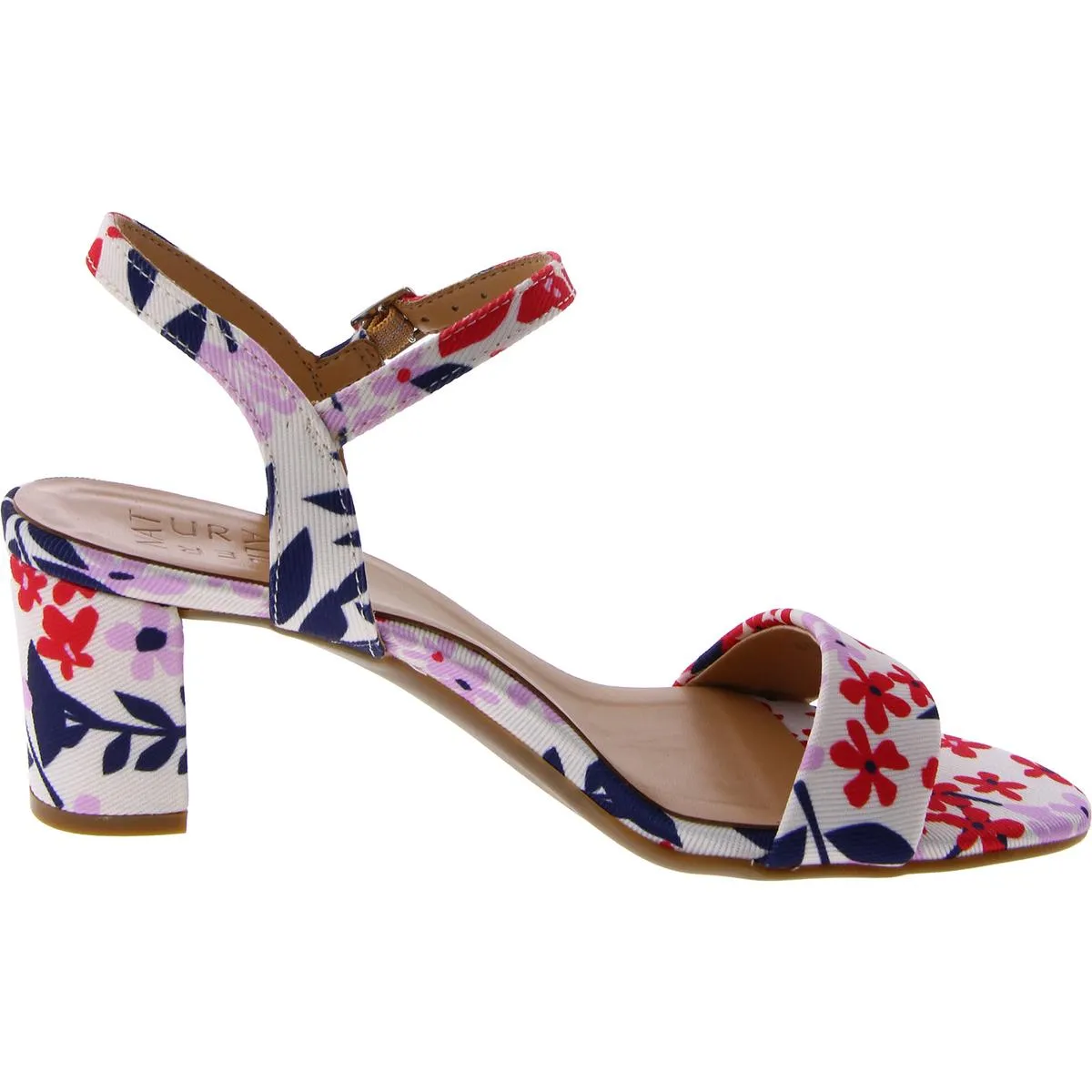 Bristol 4 Womens Floral Ankle Strap Heels