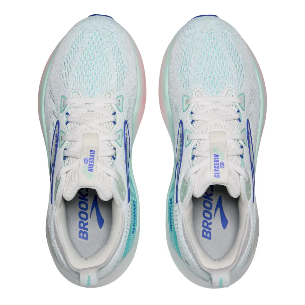 Brooks Glycerin GTS 22 White/Limpet Shell/Amparo Blue Running Shoe (Women's)
