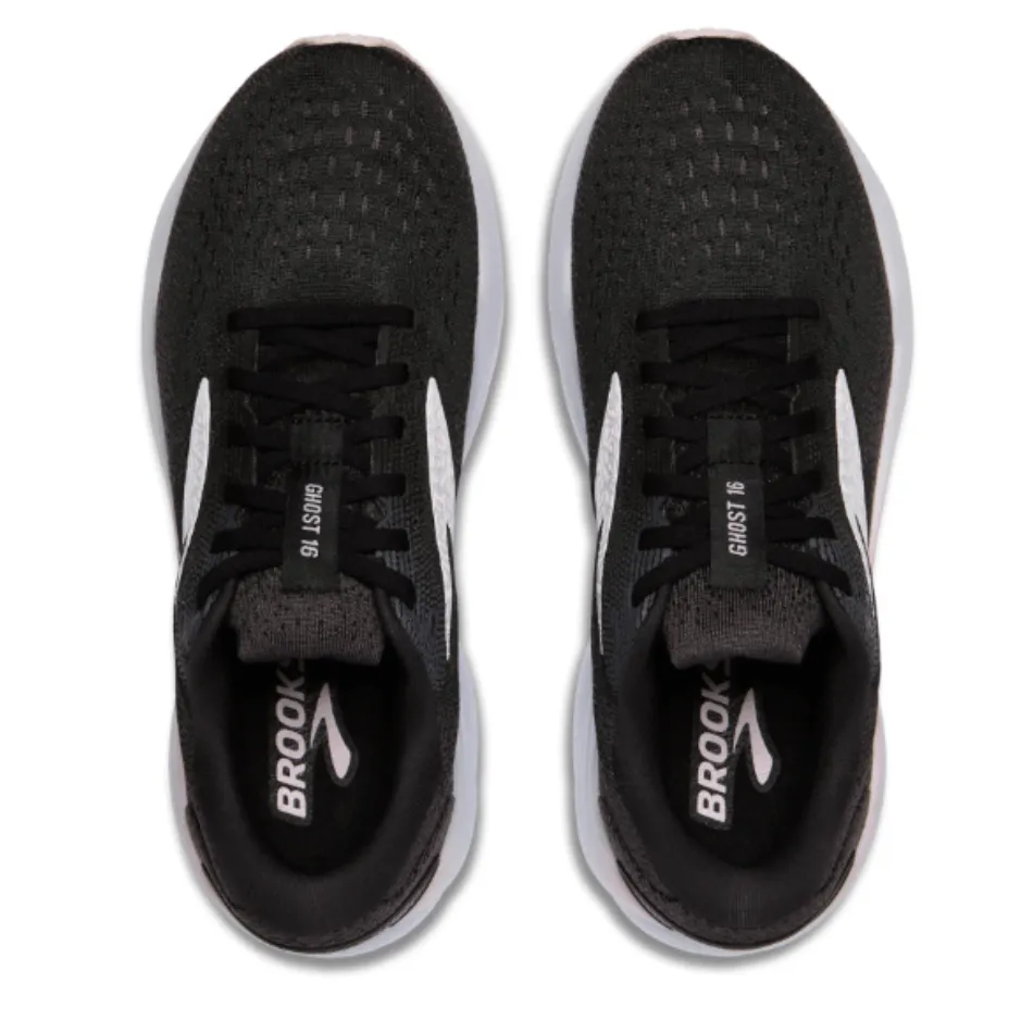 Brooks Women's Ghost 16 Running Shoes in Black/White/Orchid Ice SS25