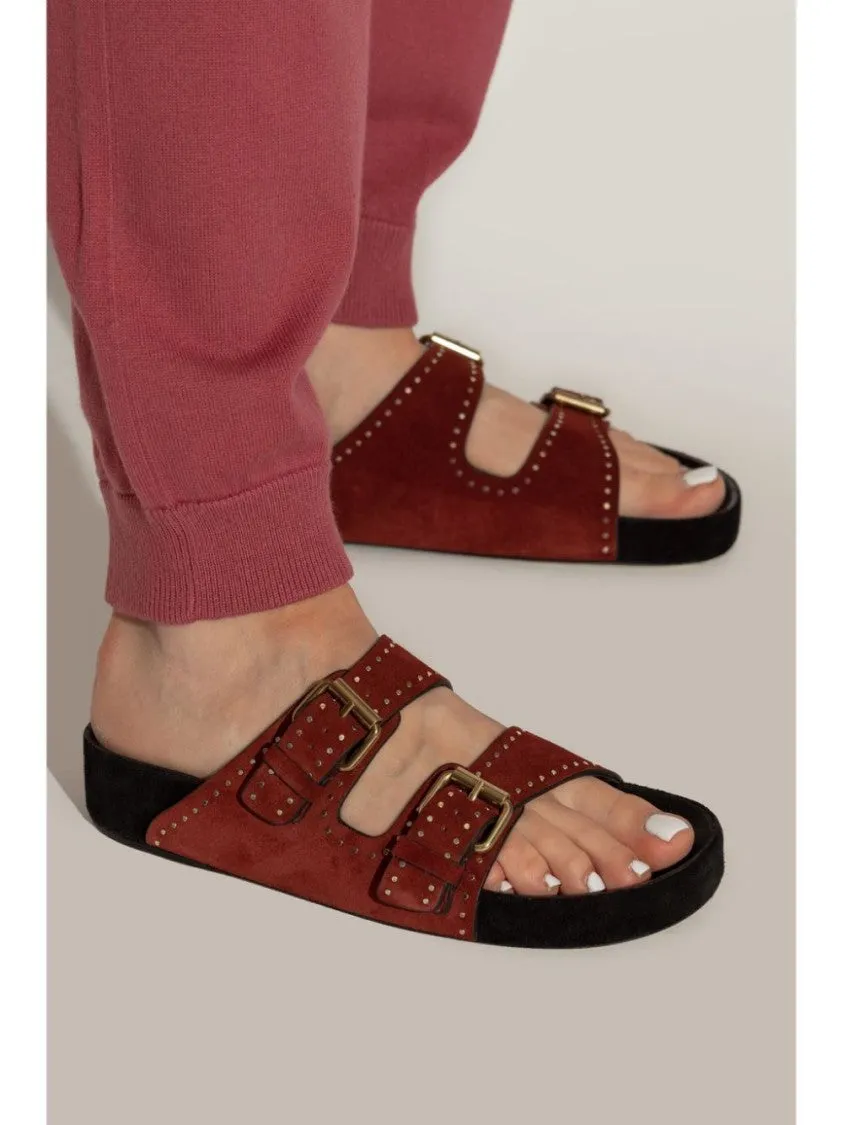 Burgundy Lennyo Sandals