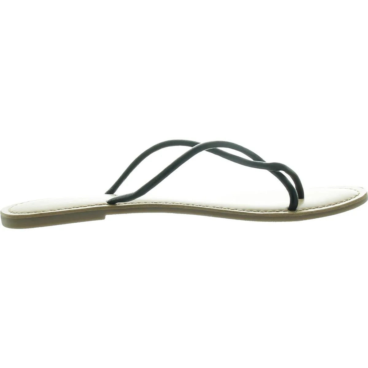 Camisha Womens Metallic Leather Flip-Flops