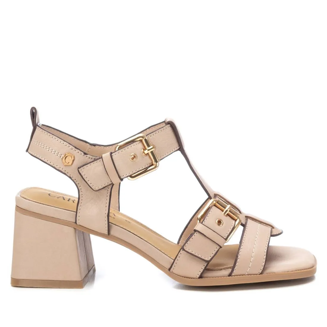 Carmela Leather Collection Women's Heeled Sandals By XTI